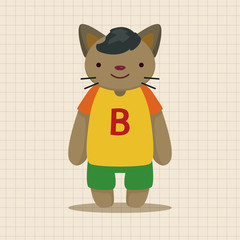 cat cartoon theme elements