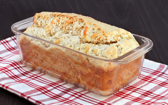 Cheddar Cheese Loaf Of Bread, Freshly Baked.