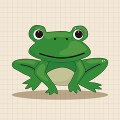 animal frog cartoon theme elements