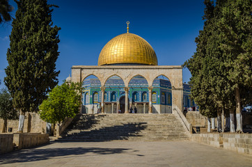 Dome of the Rock at Temple mount in Jerusalem, Israel