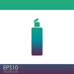 Shower Gel, Liquid Soap, Lotion, Cream, Shampoo, Bath Foam. Vector icon.