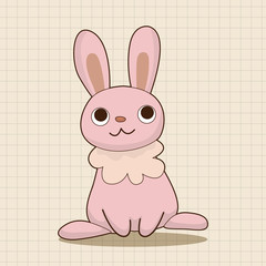 animal rabbit cartoon theme elements