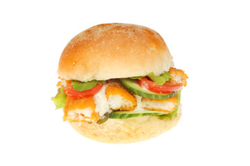 Fish finger bap