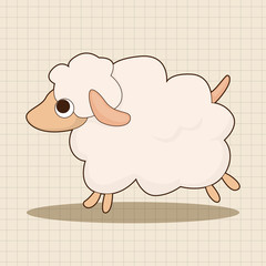 animal sheep cartoon theme elements