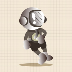 Space astronaut theme elements