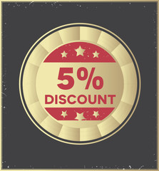 5% discount badge