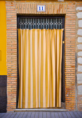 Traditional door of Castilla-La Mancha, Consuegra, Toledo, Spain
