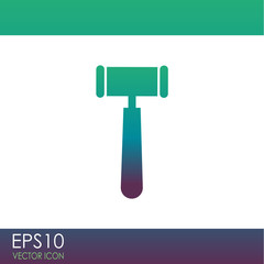 Hammer vector icon.