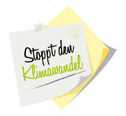 Post it | Notizzettel | Stoppt den Klimawandel