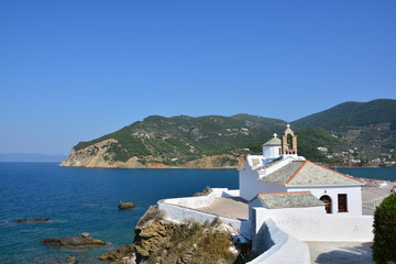 View of Panagitsa Tou Pirgou church over the bay