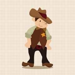 cowboy theme elements vector,eps