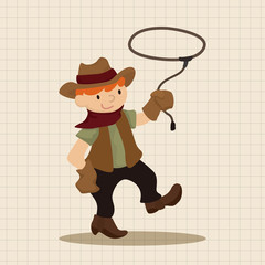 cowboy theme elements vector,eps