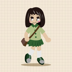 student cartoon theme elements