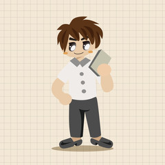 student cartoon theme elements