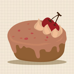 decorating cake theme elements vector,eps10