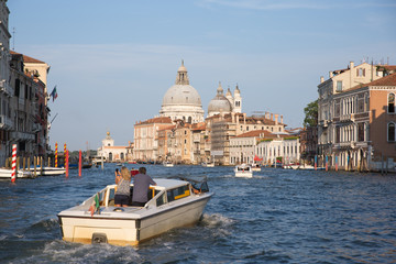 Boat taxis in Venice, Italy