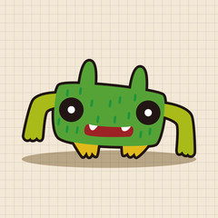 monster cartoon theme elements vector,eps