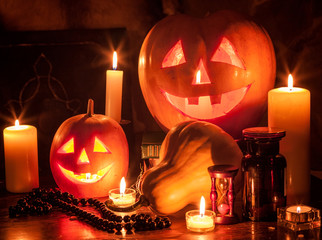 Halloween pumpkin lantern.