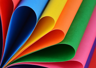 Set of a color paper close up