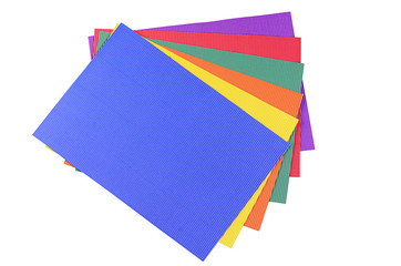 Set of a color crepe paper close up