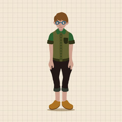 boy man cartoon theme elements