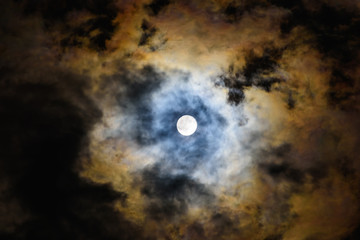 Naklejka na ściany i meble moon in the cloud