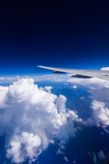 Fototapeta na wymiar view flight plane window