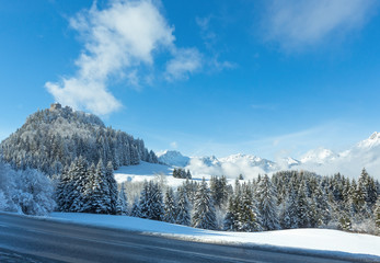 Obraz premium Winter mountain landscape (Austria, Bavaria).