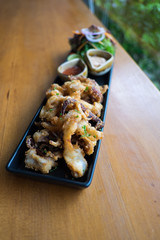 Fried Calamari with Sauce Bowl