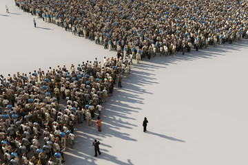 organized a group of people