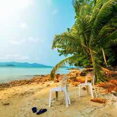 Obraz na płótnie Canvas Tropical sea beach, summer vacation