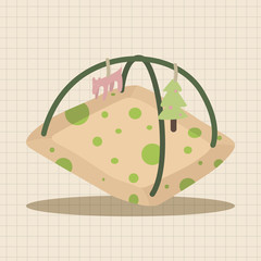 baby spoon and fork theme elements