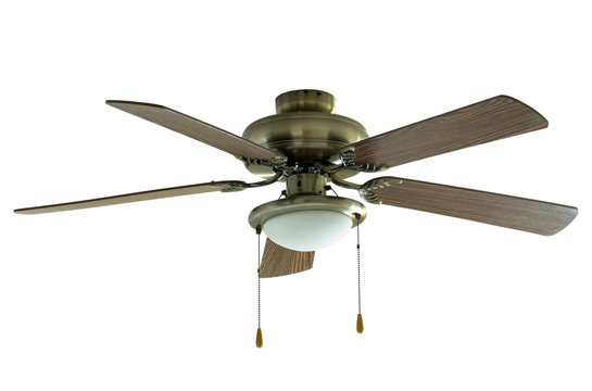 Ceiling Fan Isolated On White