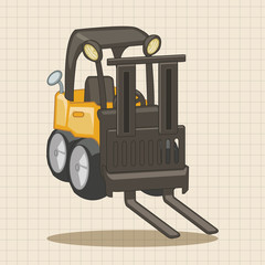 Transportation excavator truck theme elements