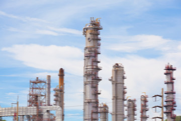 blurred oil and refinery factory industry for background