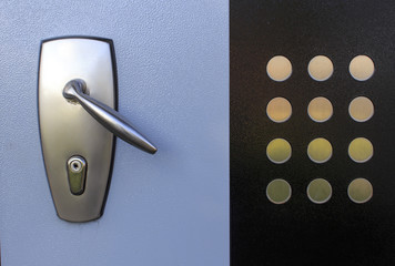 doorknob bulletproof doors. metal doorknob bulletproof doors in the style of high-tech with a panel of buttons