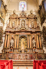 Fototapeta na wymiar interior of Cathedral of Seville, Andalusia, Spain