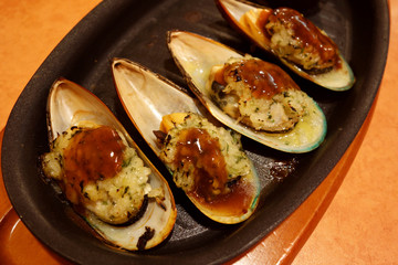 ムール貝のガーリック焼き