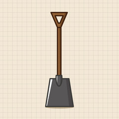 gardening shovel theme elements