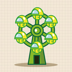 Amusement park facilities theme elements