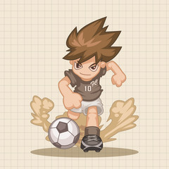 Sport soccer player theme elements vector,eps