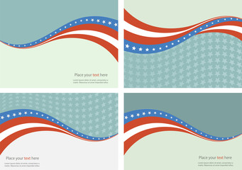 Abstract illustration of American flag