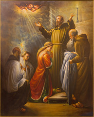 Cordoba - St. Francis of Assisi at the ordination of st. Clara