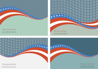 Abstract illustration of American flag