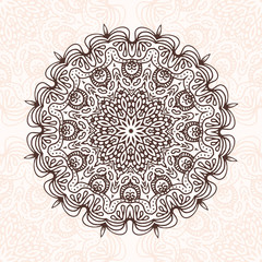 Abstract design element. Round mandala in vector. Graphic template for your design.