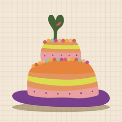 decorating cake theme elements vector,eps10