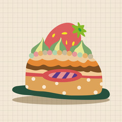 decorating cake theme elements vector,eps10