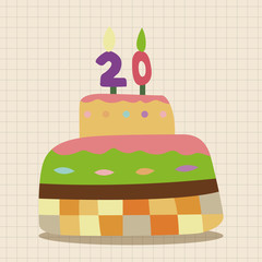 decorating cake theme elements vector,eps10