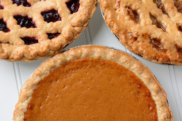 Closeup Three Holiday Pies © Steve Cukrov
