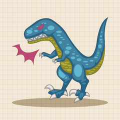 dinosaur cartoon theme elements vector,eps